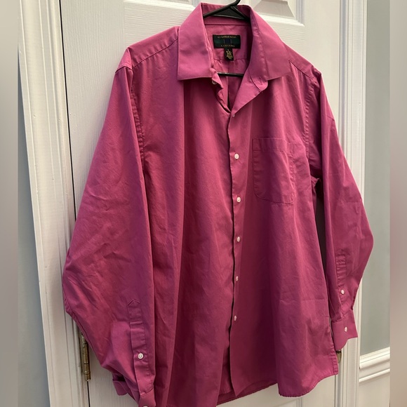 Alexander Julian Colours Button Up Long Sleeve Dress Shirt Large 17-17.5 Pink - Picture 2 of 8
